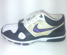 Nike Air Trainer 1 Hombres 12 Original Flywire Zapatos Blanco Negro Púrpura 40766-151
