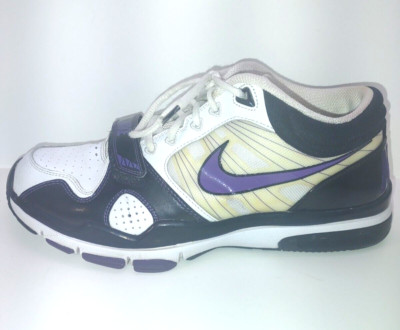 Nike Air Trainer 1 Mens 12 Original Flywire Shoes White Black Purple 40766-151
