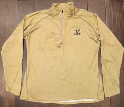 Women's LA Knights South Florida USF Gold 1/4 Zip Jogger Track Jacket Large