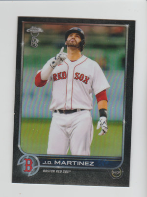 2022 Topps Ben Baller Black Refractor #67 J.D. Martinez card, Boston Red Sox