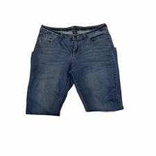 Faded Glory Jeans Womens 18 Blue Straight Leg Medium Wash Stretch Denim 38x32