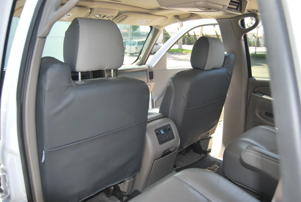FUNDAS DE ASIENTO DELANTERAS IGGEE S. CUERO AJUSTE PERSONALIZADO PARA CHEVY TAHOE 2000-2006 Foto 4 de 4