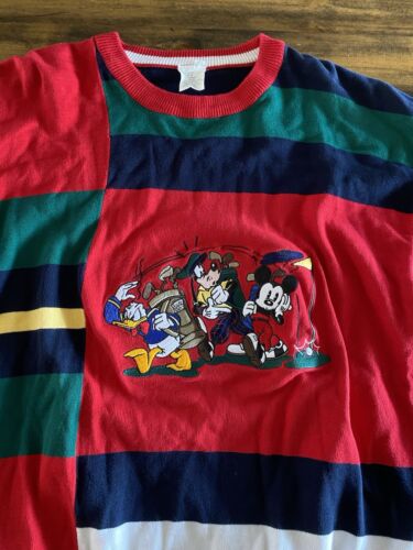 Vintage Disney Golf Crewneck Sweater Size XL Colorblock - Picture 2 of 4