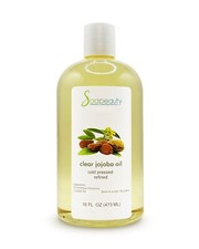 Jojoba Oil Clear 100 Pure  Natural Cold Pressed Refined 16 fl oz