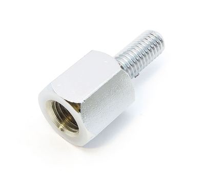 Emgo Motorcycle Mirror Mount Adaptor - 8mm to 10mm Thread - Chrome - 20-28109