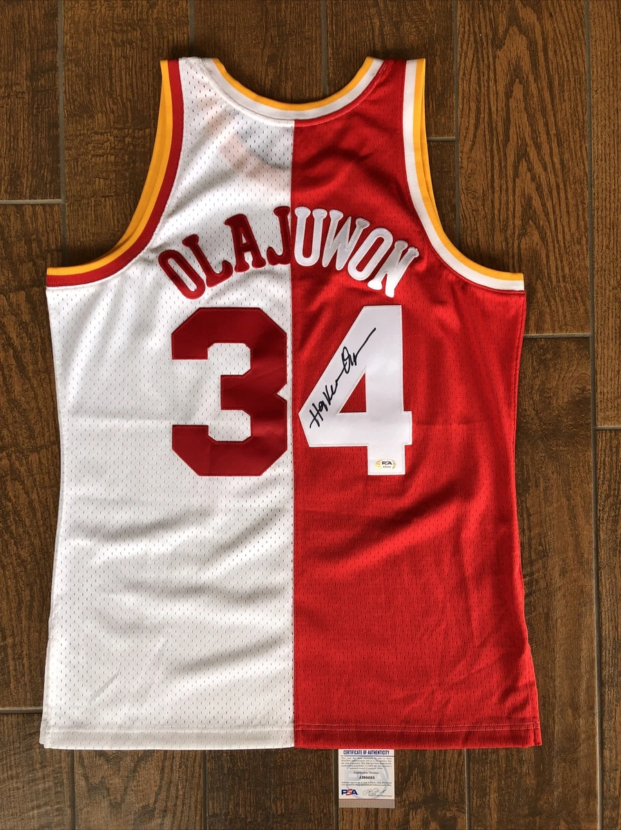 Men 34 Hakeem Olajuwon Jersey Black Houston Rockets Swingman Jersey in 2023