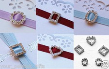 10 SQUARE RECTANGLE ROUND OVAL HEART RHINESTONE BUCKLES