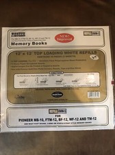 Pioneer 12 x12 Memory Book Refill 10 White Pages RMW-5 TopLoad Scrapb. Sealed.a1