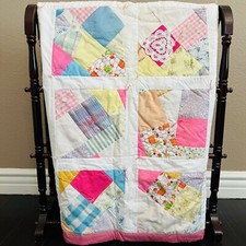 New Handmade 45 x45 Kids Cotton Quilt.