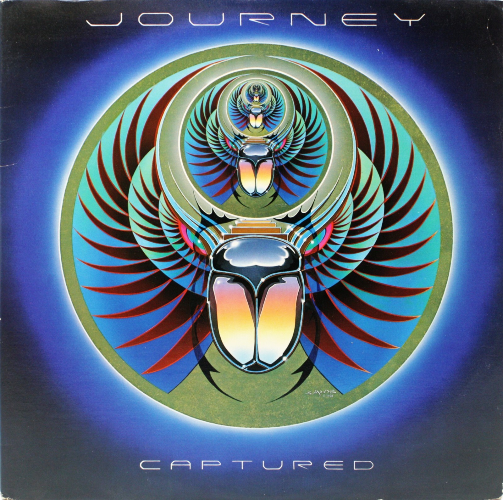JOURNEY Captured USED 1981 2xLP Pop Rock Live Vinyl Record COL-37016