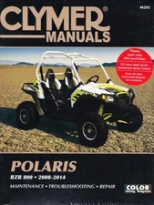 PRINTED BOOK 2008-2014 Polaris RZR 800 Repair Service Workshop Manual M292