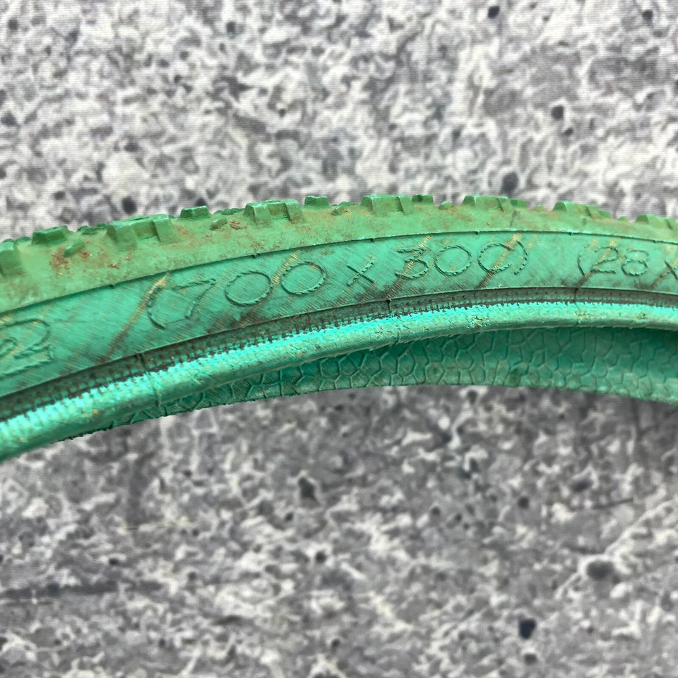 复古米其林越野冲刺轮胎绿色 700c 90 年代十字砾石 700 30c — 第 4/4 张图片
