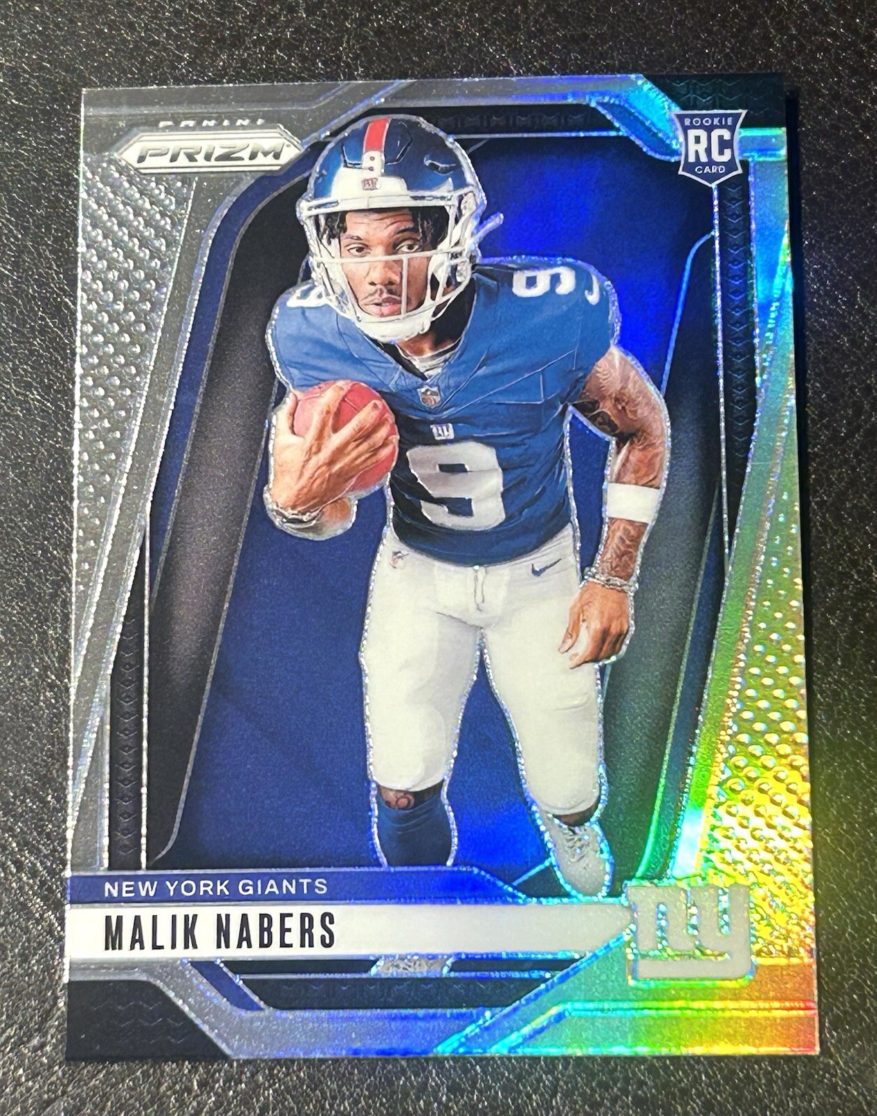 2024 Panini Prizm Malik Nabers Silver Holo Variation Rookie #28 Giants
