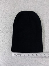 Beanie Toque Youth One Size Black Knit 100 Acrylic Winter Warm Ski Snow Skater