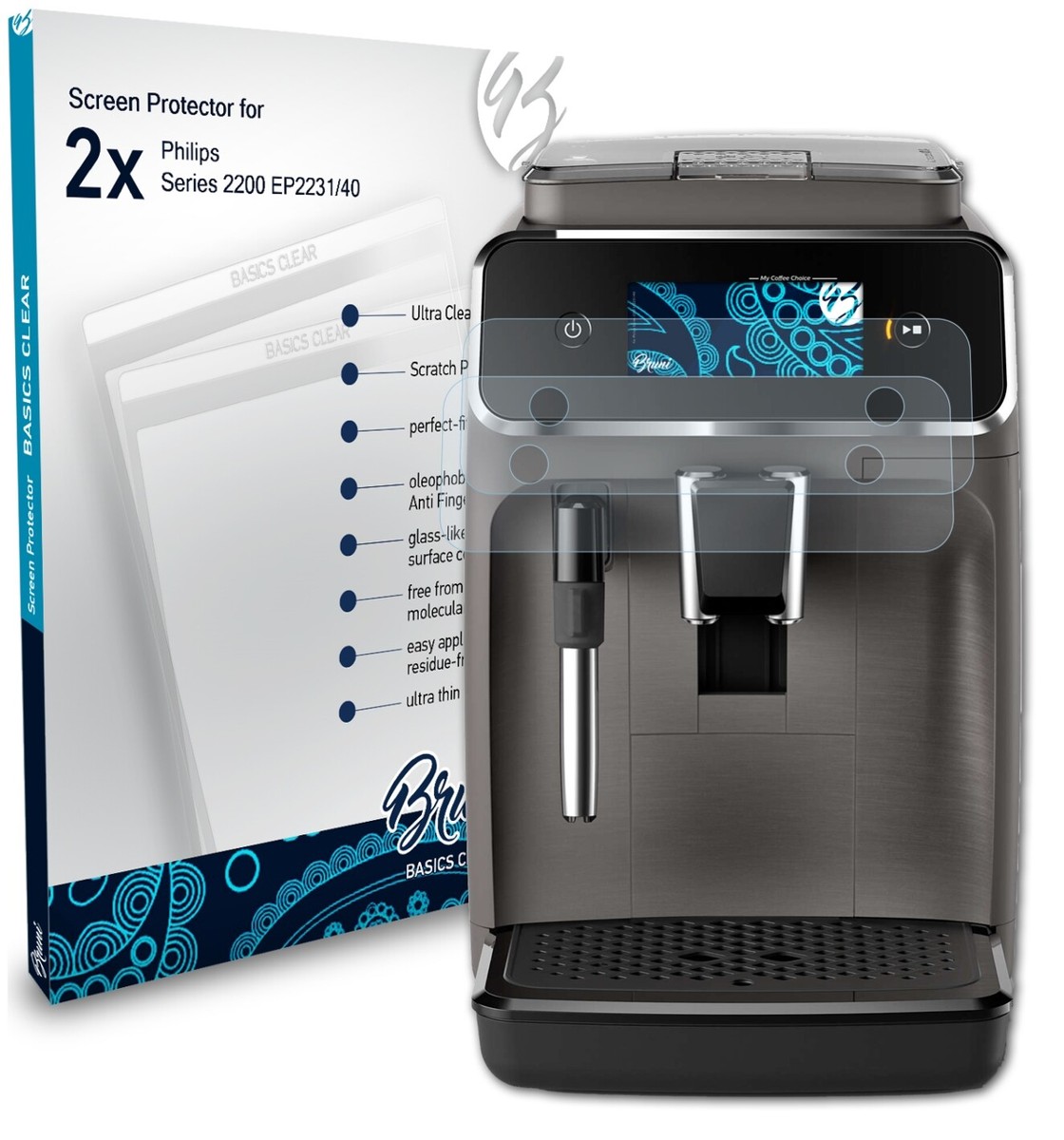 Pellicola Protettiva Per Philips Series 2200 - Anti-Graffio E Anti-Impronte (2 Pezzi) - Foto 2