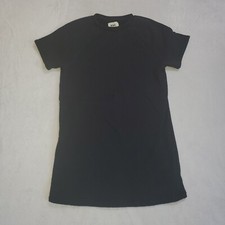 Madewell MWL Dress Women M Black Airyterry Sweatshirt Tee Cotton Lounge Comfort