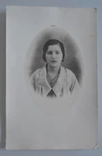 Antique Photo Silver Print circa 1920 Portrait of a Young Woman