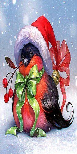 Large Santa Claus Birds 5D Diamond Painting Cross Stitch Art Embroidery Picture - Picture 15 of 17