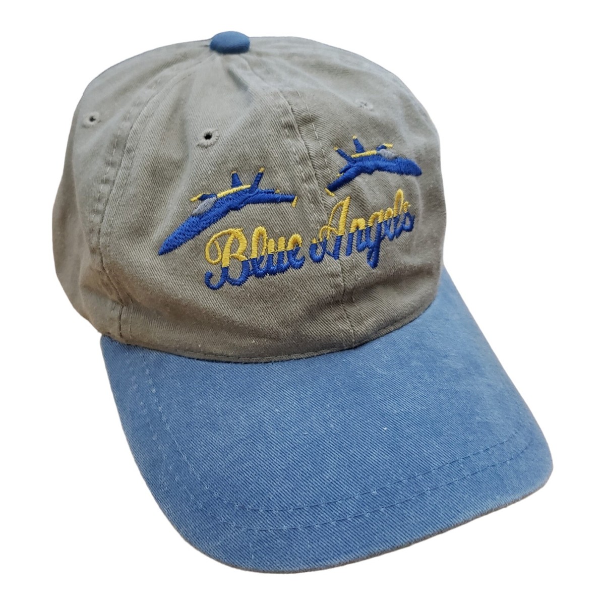 OTTO US Navy Blue Angels Baseball Cap Hat 100% Cotton Khaki & Blue