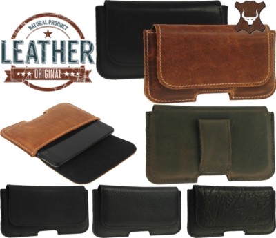 RIC CLASSIC BELT FIXED WAIST POUCH MADE OF GENUINE LEATHER CASE COVER FOR PHONES