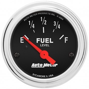 AutoMeter 2517 2-1/16 in. Fuel Level Gauge, 0-30 ohms, Air-Core, GM, SSE, Black