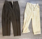 READ DESCRIPTION Lot of Two Pairs of Vintage Military Pants Army Navy WWII (?)