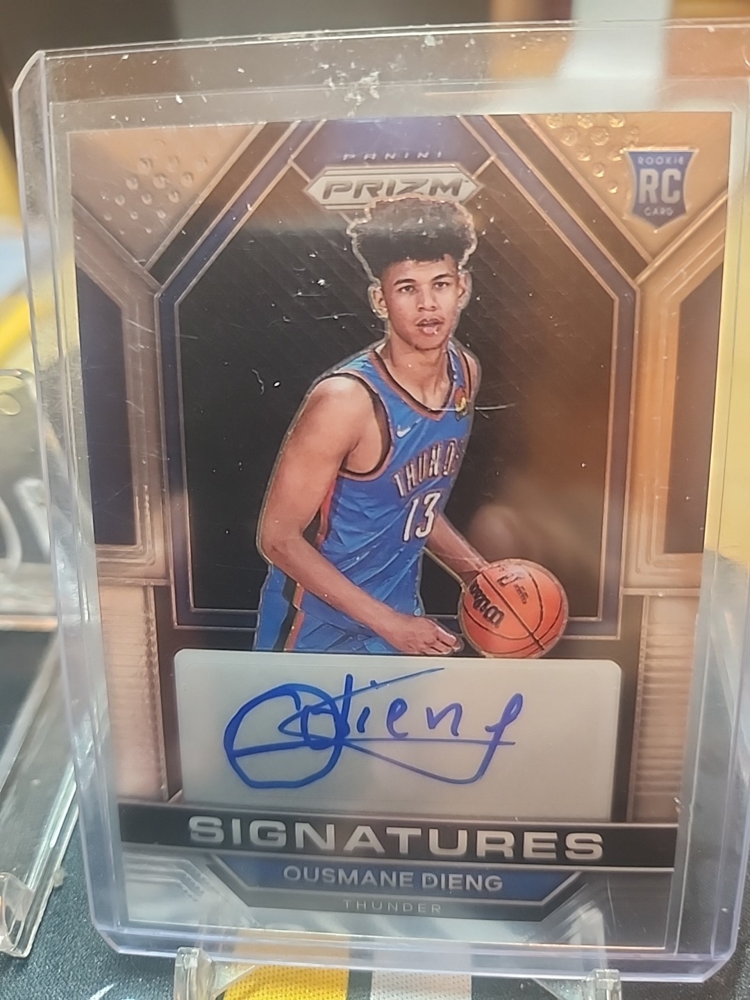 2022-23 PANINI PRIZM ROOKIE SIGNATURES OUSMANE DIENG #RSI-OUS OKC THUNDER CHAMP