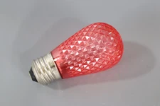 Vickerman S14 LED Red Faceted Replacement Bulb  10 Bulbs per Pack