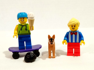 LEGO City 60253 Ice Cream Truck Skater Dog Mr Chill Food Service Minifigs Only