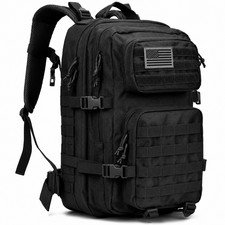40 L Tactical Backpack MOLLE Military Assault Pack Hiking Camping Travel Black
