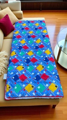 Vintage Schlafsack 80er Slumberdown 12 TOG Retro Muster Memphis Quilt 76'' sehr guter Zustand