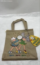 Vintage NWT Canvas Tote The Parsley Bunch 1981 10"x9"