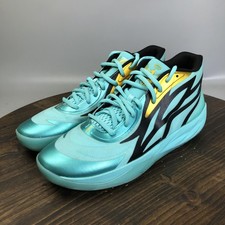 PUMA MB.02 Jade Shoes Mens Size 13 Blue Mesh Basketball Sneakers 377590-01