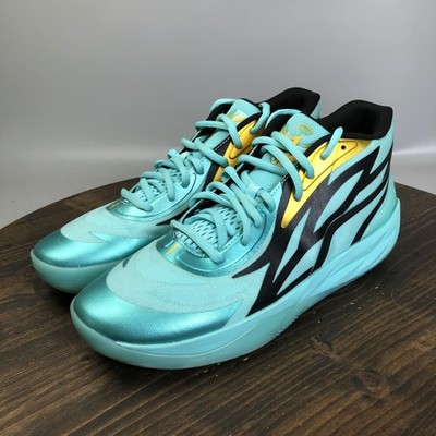 PUMA MB.02 Jade Shoes Mens Size 13 Blue Mesh Basketball Sneakers 377590-01