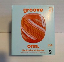 ONN Groove Wireless Bluetooth Speaker Summer IPX5 Water Resist Orange Cream