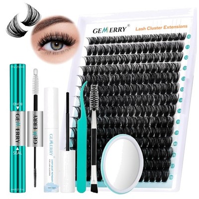 Fluffy Eyelash Extension Kit with Lash Clusters 280Pcs