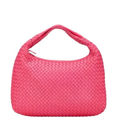 Bottega Veneta Intrecciato Hobo Bag, Pink Leather, Women's