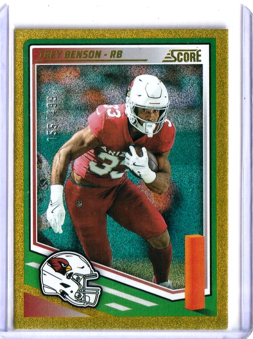 2025 Score Football - Trey Benson - RC #281 Gold Dots /499 - Arizona Cardinals