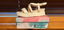 DREAM PAIRS Women s White Strappy Platform Wedge Sandals Ankle Strap 8.5