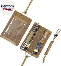 Tactical ID Card Holder Adjustable Neck Lanyard Key Ring Loop Patch Badge Holder