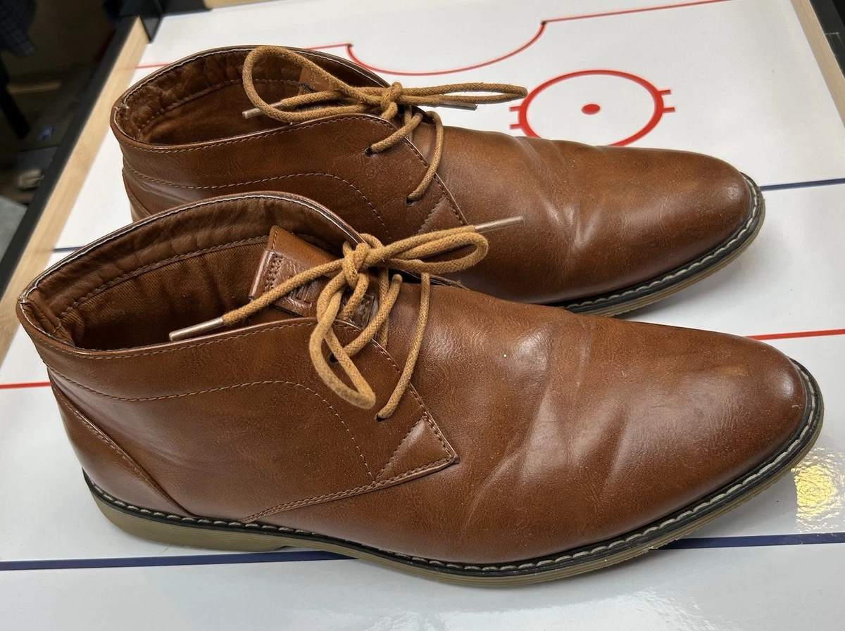 London Fog Belmont Mens Canvas Chukka Boots Brown Cognac Size 9.5M London Fog Shoes for Men for sale | eBay main image 3