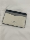 COACH slim id card case in chalk multi-colorblock crossgrain leather — photo 2