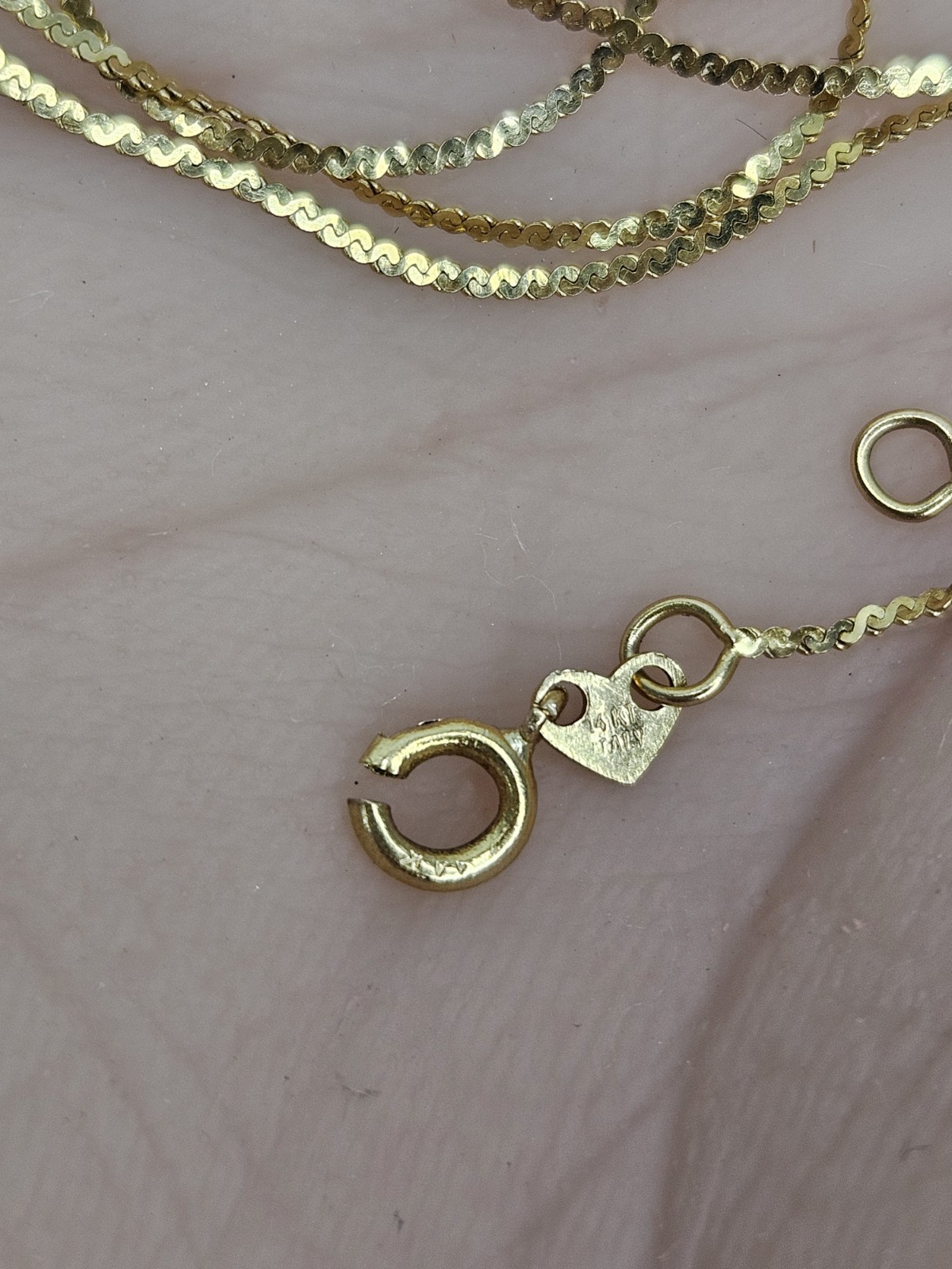 14k Solid Serpentine Gold Chain - image 8