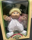 NIB 1985 Cabbage Patch Doll Girl BLONDE HAIR Blue EYES Eloise Freda Birth Cert