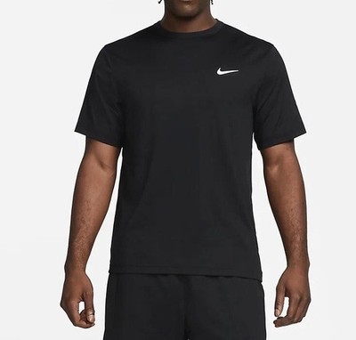 Men's Dri-FIT UV Short-Sleeve Versatile Training Top Black Size Large Brand New
