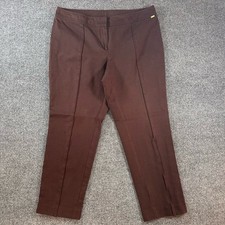 St. John Sport Women s Straight Leg Stretch Trouser 7/8 Length Muted Tone Pant 8