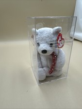 N16- TY Beanie Babies Holiday Teddy 2000 In A Hard Plastic Case