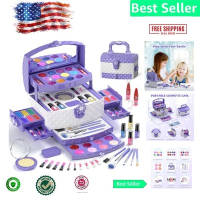 Frozen-Themed Makeup Adventure   56 Washable and Non-Toxic Pieces for Girls