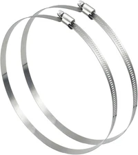 2Pcs 10" (Diameter) Adjustable 304 Stainless Steel 10" -2Pcs, Silver 