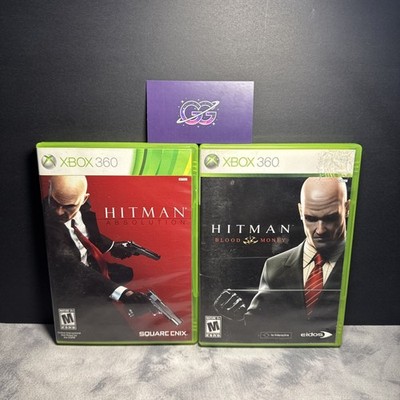 Hitman Blood Money & Hitman Absolution (Xbox 360) 2 Game Lot/Bundle W Manual